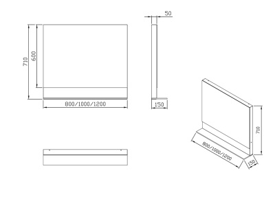 Зеркало Ravak Formy 80 Белый