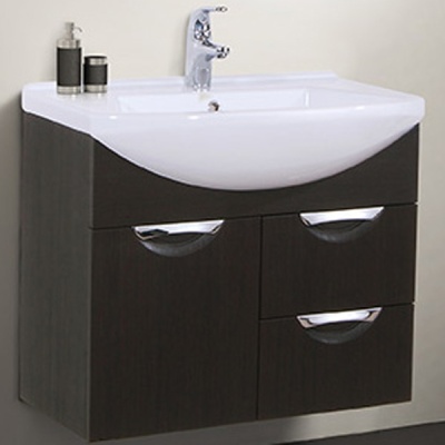 Тумба с раковиной SanVit Лайм 75 с фактурой под дерево подвесная Венге