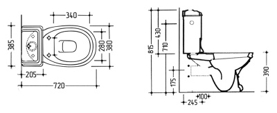 Унитаз Migliore Gianeta ML.GNT-25.801.BI белый/выпуск в стену