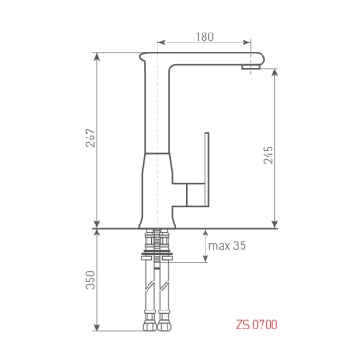 Смеситель для кухни Zigmund&Shtain ZS 0700 Индийская ваниль