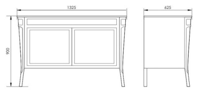 Тумба Атолл Валенсия 130 New bianco (черная патина) Bianco (черная патина)