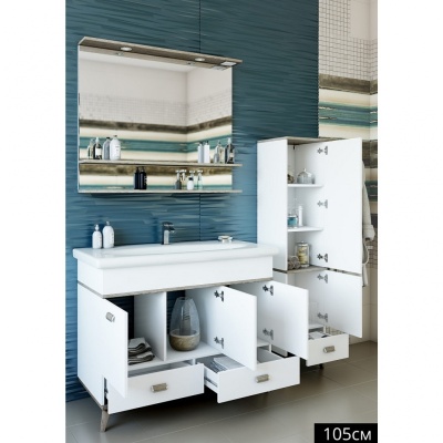 Тумба с раковиной Sanflor Бруно 105 С02728 Белый Орегон