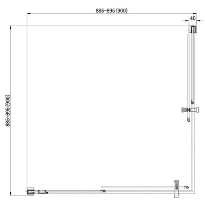 Душевой уголок Aquanet Delta Cube NPE1142 90x90 профиль Хром, стекло прозрачное