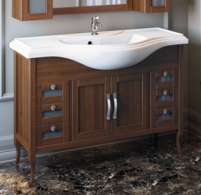 Комплект мебели для ванной Opadiris Мираж 120 Светлый орех