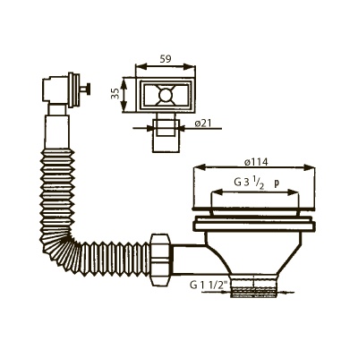 Выпуск для мойки Iddis 011UPS0i84 с переливом Хром