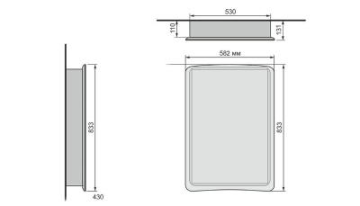 Зеркальный шкаф Velvex Iva 60 zsIVA.60-26 Светлый лен