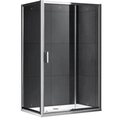 Душевой уголок Gemy S30191F-A75 160х75 профиль Хром стекло прозрачное