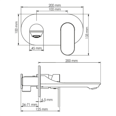 Смеситель для раковины WasserKRAFT Elbe 7430 Черный