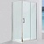 Душевой уголок Black&White Stellar Wind S108-800х1200 прямоугольный профиль Серебристый хром стекло прозрачное