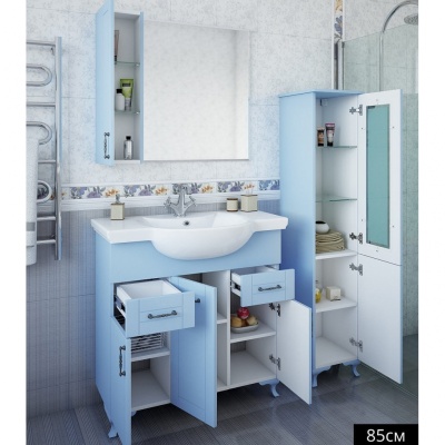 Тумба с раковиной Sanflor Глория 85 С000005712 Серая