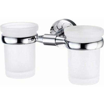 Стакан для зубных щеток WasserKRAFT Isen K-4028D двойной Хром