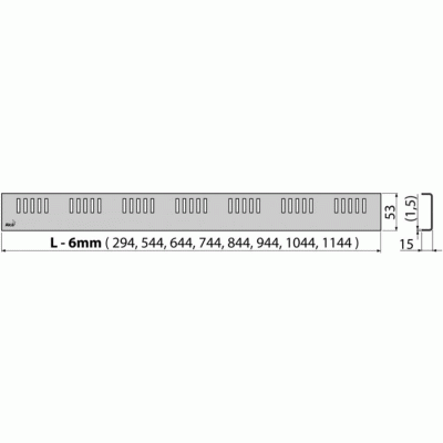 Решетка для лотка Alcaplast DREAM-1050L Хром глянцевый