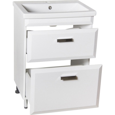 Тумба под раковину Style Line Лотос 60 Люкс Plus СС-00000374 Белая