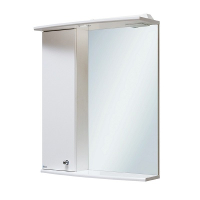 Зеркало со шкафом Runo Ирис 55 L Белое