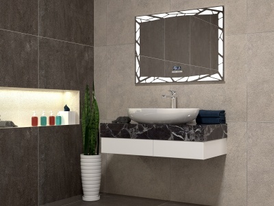 Зеркало Vigo Melissa Media Grey 60 с подогревом с подсветкой с часами и сенсорным выключателем Зеркало Vigo Melissa Media Grey 60 с подогревом с подсветкой с часами и сенсорным выключателем