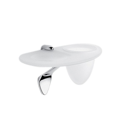 Стакан для зубных щеток с мыльницей Colombo Design Khala В1804.000 Белый, Хром