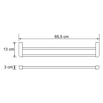 Держатель для полотенец WasserKRAFT Kammel К-8340 Хром