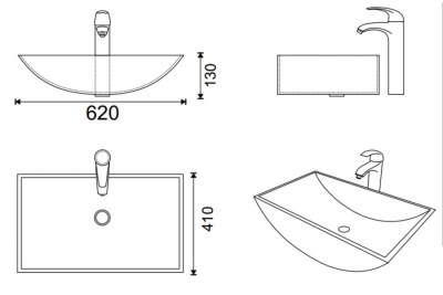 Раковина-чаша Kolpa San Keli San Белая