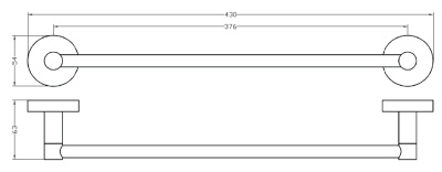 Полотенцедержатель Bemeta Rawell 104104272 Хром