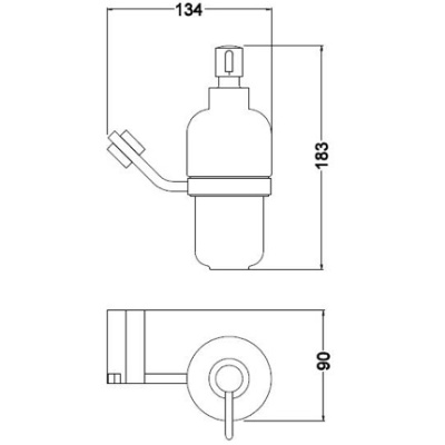 Дозатор для жидкого мыла Schein Watteau 122D-R Хром, Белый