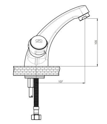 Смеситель для раковины GPD Rios TKB30 Хром