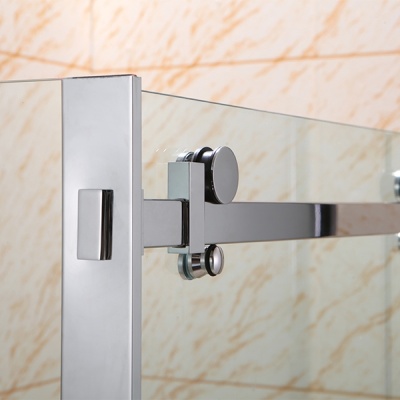 Душевой уголок Royal Bath RB8012B-R 120х80 без поддона профиль Хром стекло прозрачное