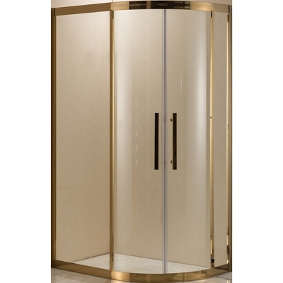 Душевой уголок Grossman Pragma PR-120 120x80 L профиль Золото стекло прозрачное