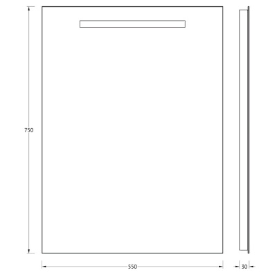 Зеркало Evoform Lumline 75х55 с подсветкой