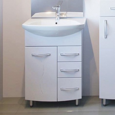 Тумба под раковину АСБ-мебель Грета 60 9938 Белая