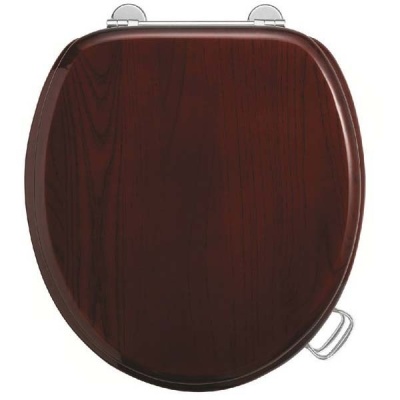 Сиденье для унитаза Boheme 908-MH-CH Махагон с Микролифтом петли Хром