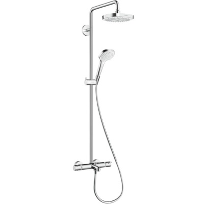 Душевая система Hansgrohe Croma Select E 27352400 с термостатом Хром Белая