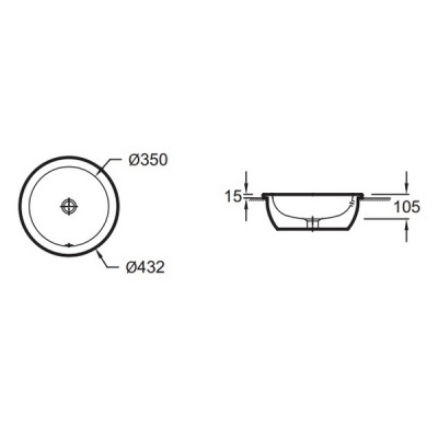 Раковина Jacob Delafon Vox 43 EYM102-00 Белая
