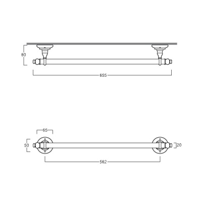 Вешалка Simas Accessorie Victoria 260206 Хром