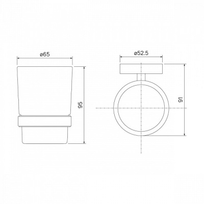 Стакан для зубных щеток Iddis Sena SENSSG1i45 Хром