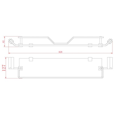 Полка стеклянная Schein Watteau 129E Хром