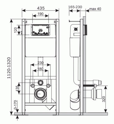 Комплект унитаза AM.PM Inspire C501700SC с инсталляцией I012702 и клавишей I014101 с сиденьем Микролифт и Белой клавишей смыва