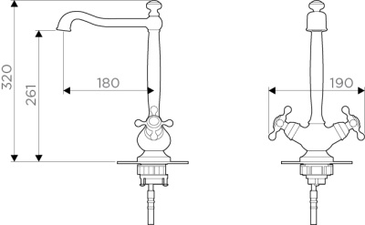 Смеситель для кухни Omoikiri Kagoshima OKAG-CR-35 Хром