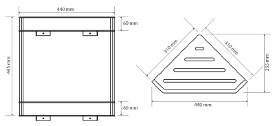 Полка корзина Bemeta Cytro 146208202 угловая Хром
