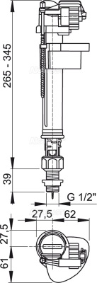 Наливная арматура Alcaplast A17-1/2 с нижней подводкой Наливная арматура Alcaplast A17-1/2 с нижней подводкой