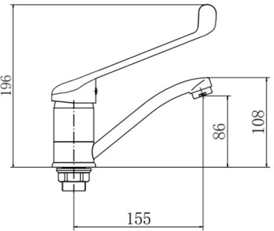 Смеситель для кухни Fashun A4554-2 Хром