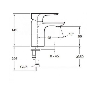 Смеситель для раковины Jacob Delafon Aleo E72277-CP Хром