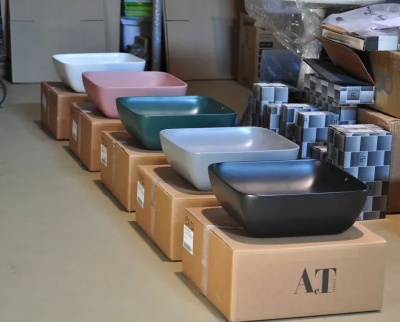 Раковина-чаша AeT Elite Square 42 L602T0R0V0116 Серая матовая