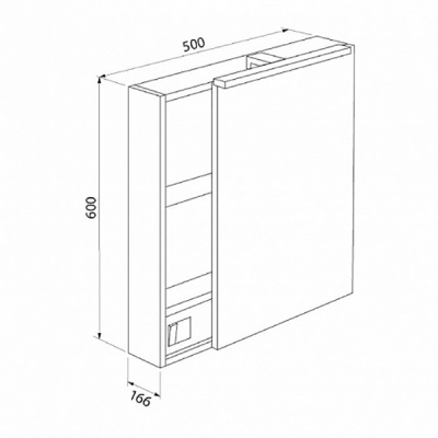 Зеркальный шкаф Iddis Mirro 50 с подсветкой Белый Дерево