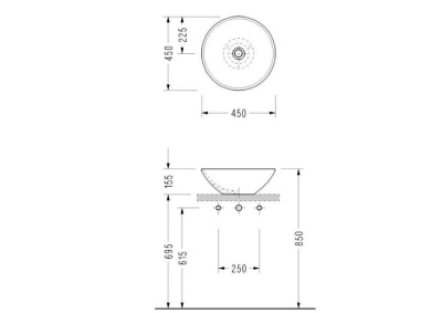 Раковина-чаша Serel 45 2012 Белая