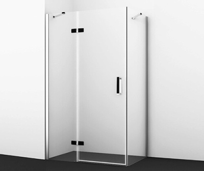 Душевой уголок WasserKRAFT Aller 100x120 L 10H10LBLACK профиль Черный Хром стекло прозрачное