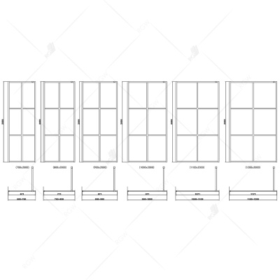 Душевая перегородка RGW Walk In WA-11-B 120 профиль Черный стекло прозрачное