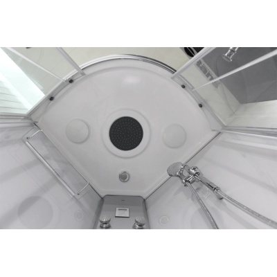 Душевая кабина Orans SR-86150S 90x90 с баней профиль Белый задние стенки Белые