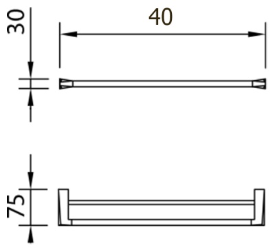 Полотенцедержатель Clever Ventu 40 60156 Хром