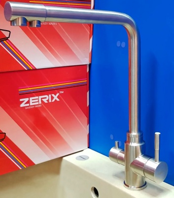 Смеситель для кухни Zerix LR4355-3 ZX0857 Нержавеющая сталь