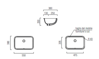 Раковина GSI Pura 724311 Белый